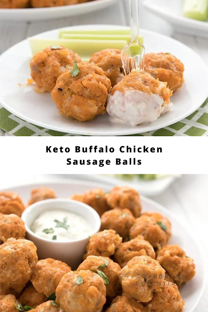 Keto Buffalo Chicken Sausage Balls