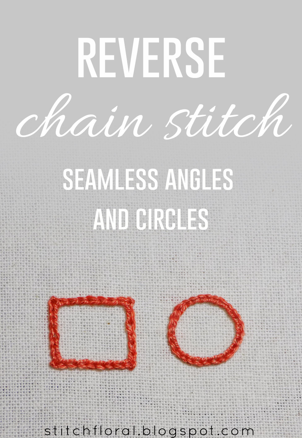 Reverse chain stitch: seamless squares and circles - Stitch Floral