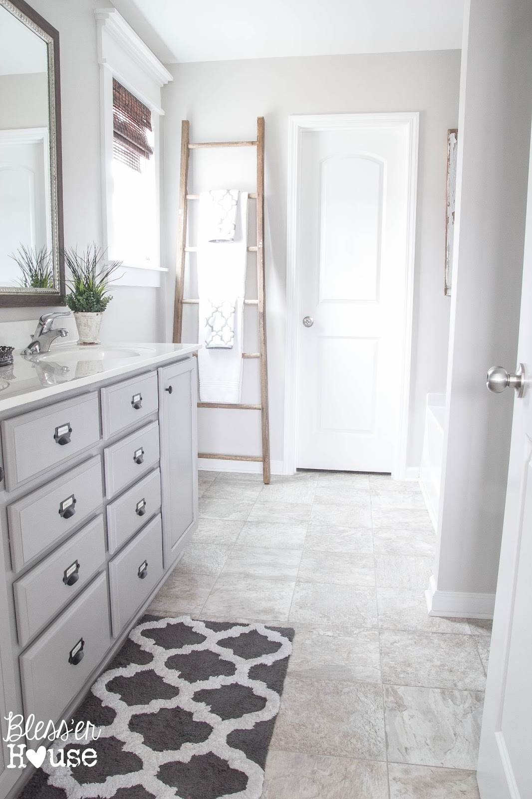 Bathroom Budget Makeover | Builder Grade to Rustic Industrial | Bless'er House