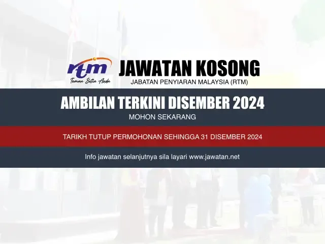 Jawatan Kosong RTM Disember 2024