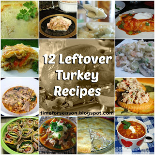 http://timeforseason.blogspot.com/2013/11/12-leftover-turkey-recipes.html