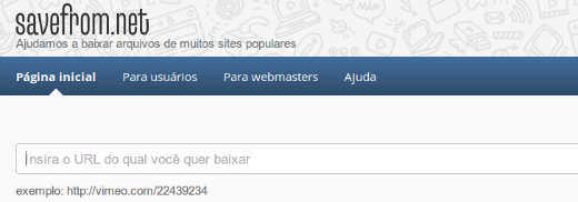 Baixe vídeos do Youtube com o SaveFrom.