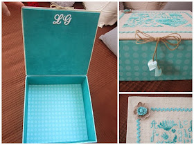 caja, cartonnage, punto cruz, bordado, boite, box, point croix, cross stitch