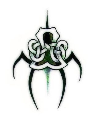 celtic cross shamrock tattoos. A custom drawn shade of Irish green Celtic