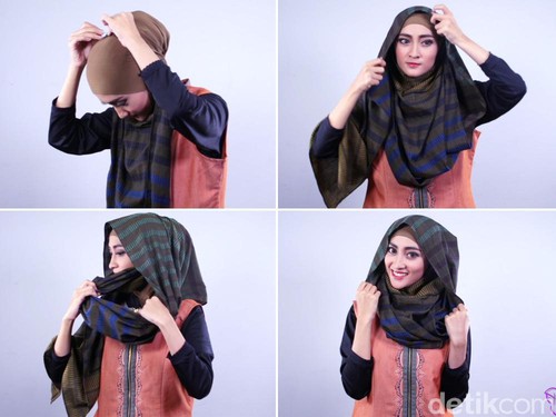 Tutorial Hijab Pashmina Katun Simple Hanya 3 Langkah  Tutorial Hijab
