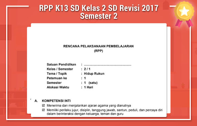 RPP K13 SD Kelas 2 SD Revisi 2017 Semester 2