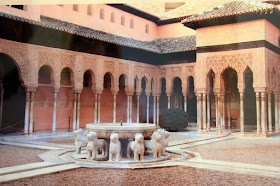 Lions courtyard in La Alhambra de Granada