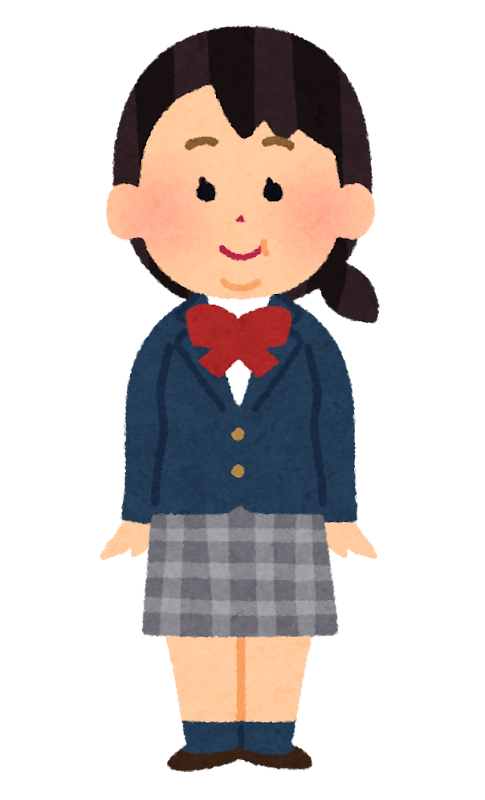 ぽっちゃりした学生のイラスト ブレザー 女子 かわいいフリー素材集 いらすとや