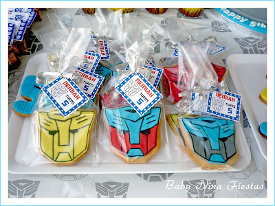 tarta y galletas  transformers