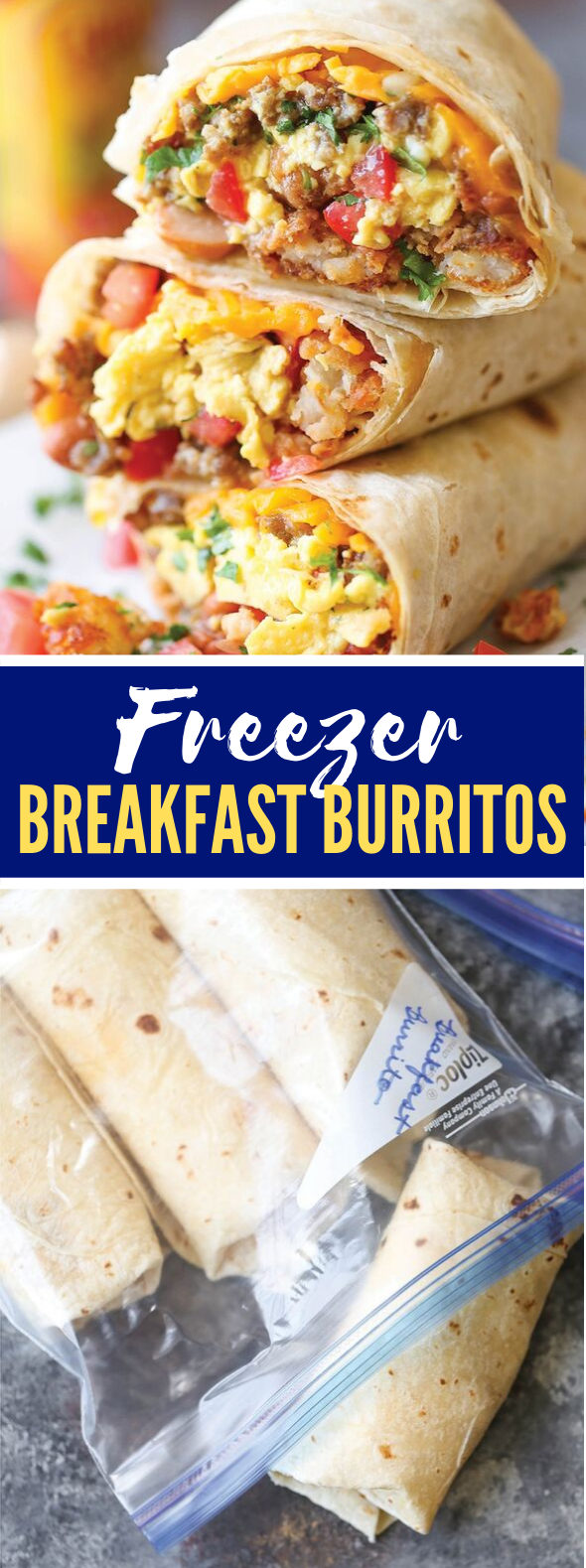 FREEZER BREAKFAST BURRITOS #food #recipes