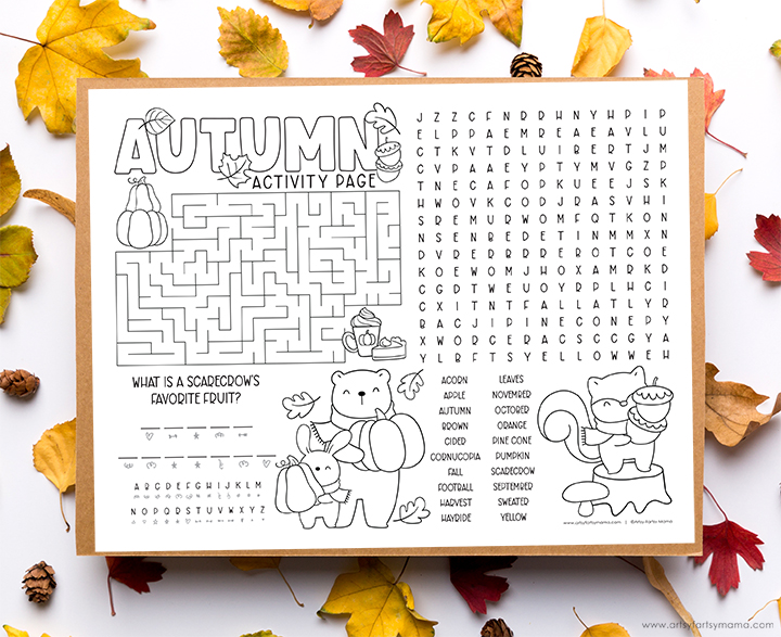 Free Printable Autumn Activity Page