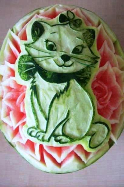 Amazing art on watermelon