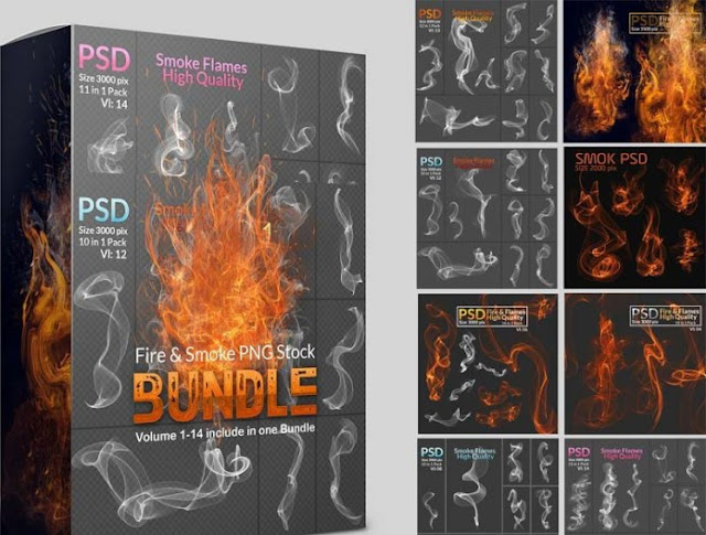 Download Fire & Smoke PNG Stock Bundle Free 