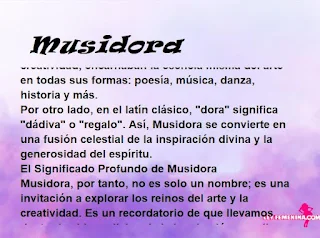 ▷ Significado del nombre Musidora