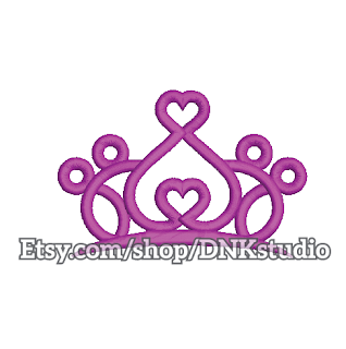 Princess Crown Embroidery Design