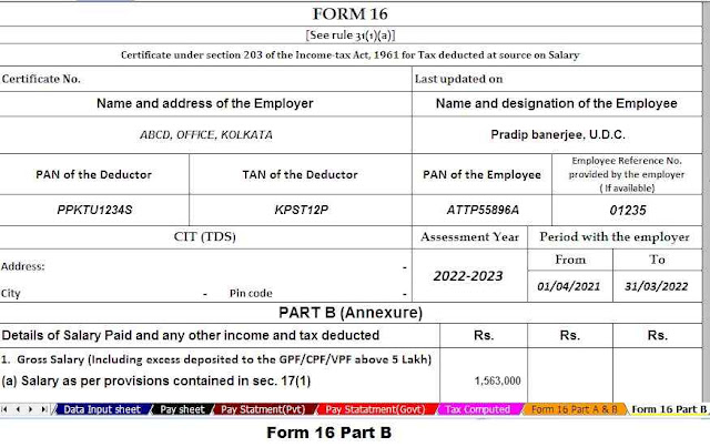 Income Tax Form 16