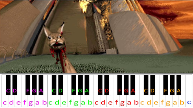 Sweet Little Dead Bunny (Doom) Piano / Keyboard Easy Letter Notes for Beginners
