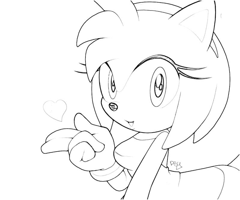 amy rose coloring pages