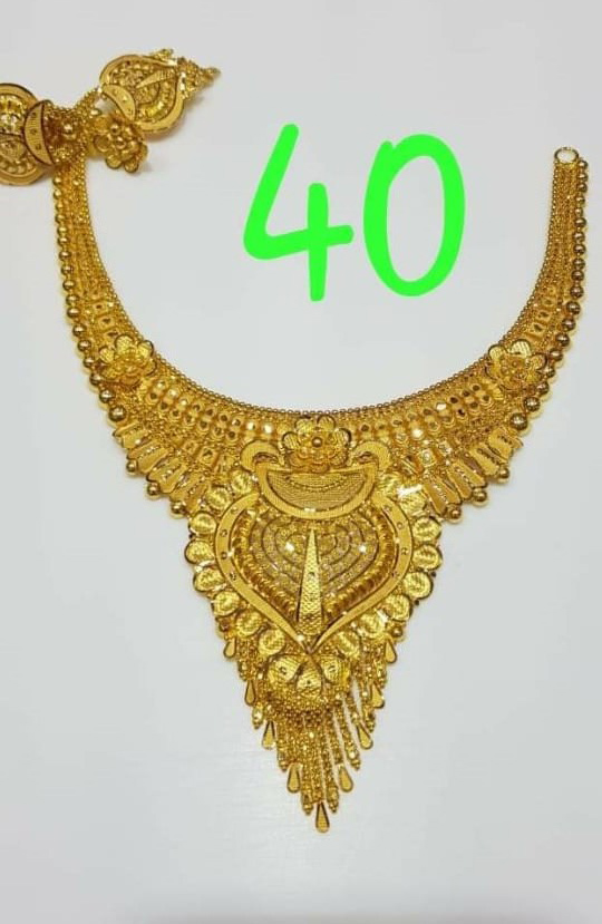 latest 22kt light weight gold necklace designs with weight , necklace for bridal wedding