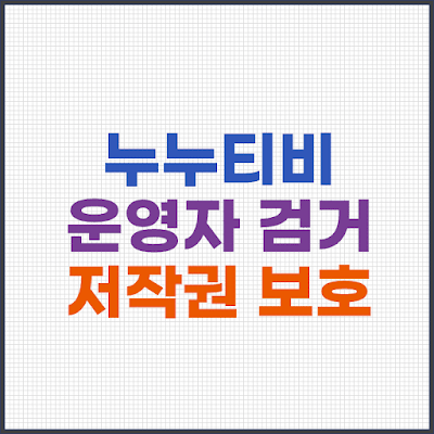 누누티비 운영자 검거 저작권 보호 중요성