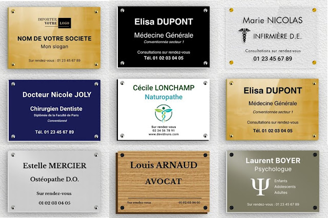 Plaques professionnelles pour une bonne communication