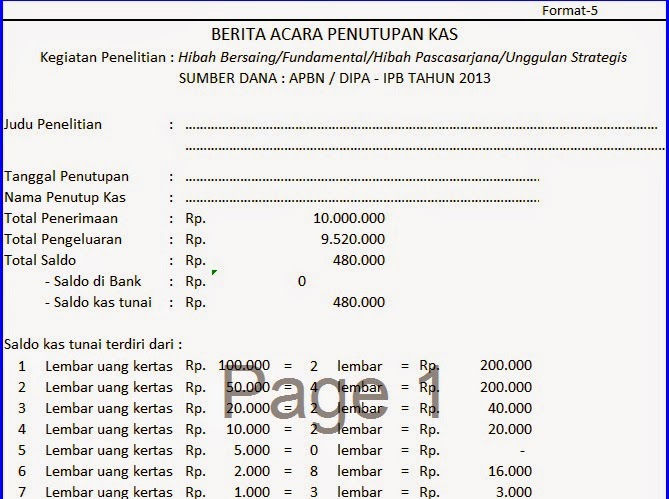 Download Contoh Laporan Keuangan Format Excel