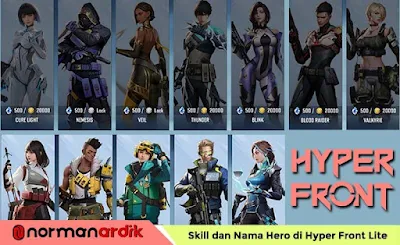 Nama Hero di Hyper Front Lite