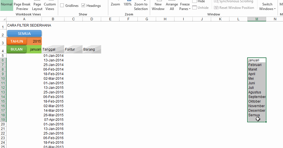 Belajar Menggunakan Microsoft Excel dan VBA: FILTER VBA 