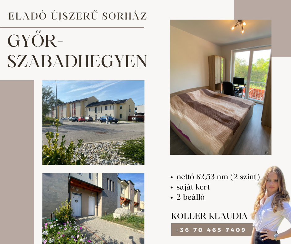 Koller Klaudia ingatlan - eladó sorházi lakás Győrben