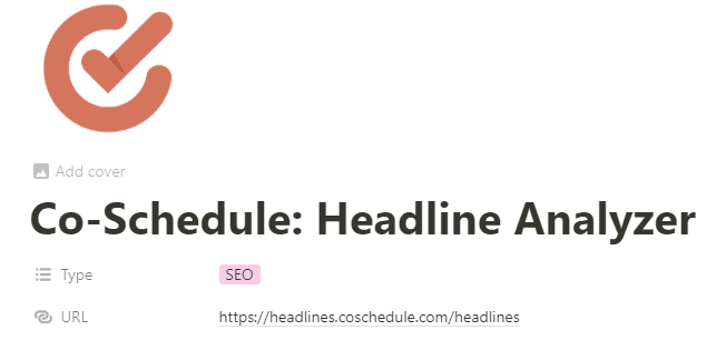 CoSchedule Headline Analyzer