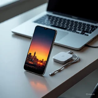 Realme 15 Pro smartphone front and back design on display