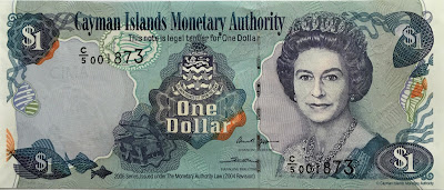 21 dollar cayman islands banknote