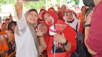 Ribuan Warga Indramayu Ikuti Gerak Jalan Santai,  Dalam Rangka HUT Ke- 77 Kemerdekaan RI