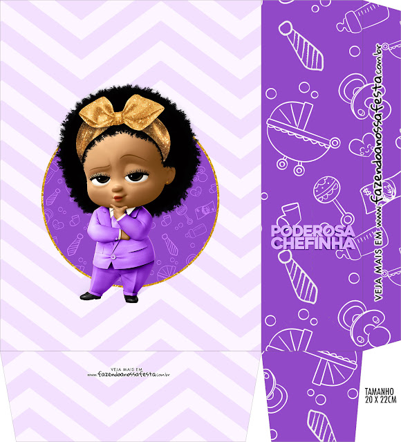 The Boss Baby Girl Afro: Free Printable Boxes.