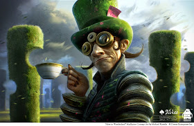 Michael Kutsche, ilustraciones, Alice in Wonderland, Tim Burton