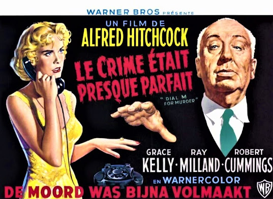 Alfred Hitchcock's 'Dial M for Murder' from 1954, starring Ray Milland, Grace Kelly, and Robert Cummings.