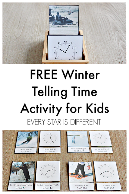 FREE Winter Telling Time Activity for Kids