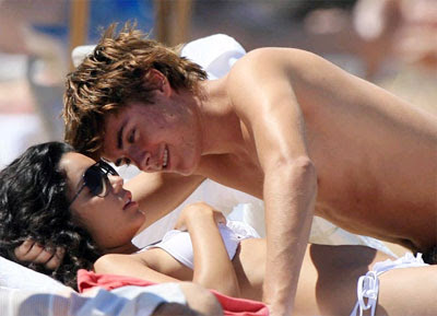 vanessa anne hudgens and zac efron kissing