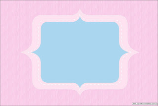 Pink and Light Blue: Free Printable Invitations