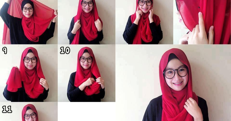90 Gambar Keren Tutorial Hijab Pashmina Segi Empat Paling