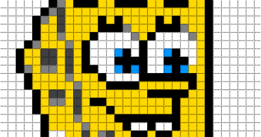 Minecraft Pixel Art Templates: SpongeBob Square Pants