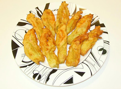 Flores de calabaza en tempura