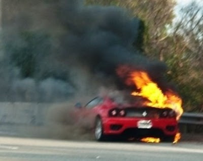 Ferrari F360 burned in the U.S.