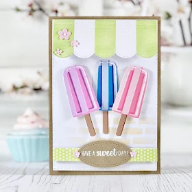 Sunny Studio Stamps: Perfect Popsicles Customer Card by Tina Krauer