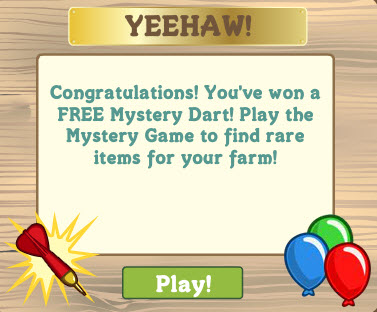 FarmVille Free Mystery Game Dart Notice for January 2nd 2012 - FvLegends.Com
