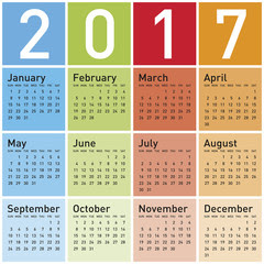 Happy New Year 2017 Calendar Download