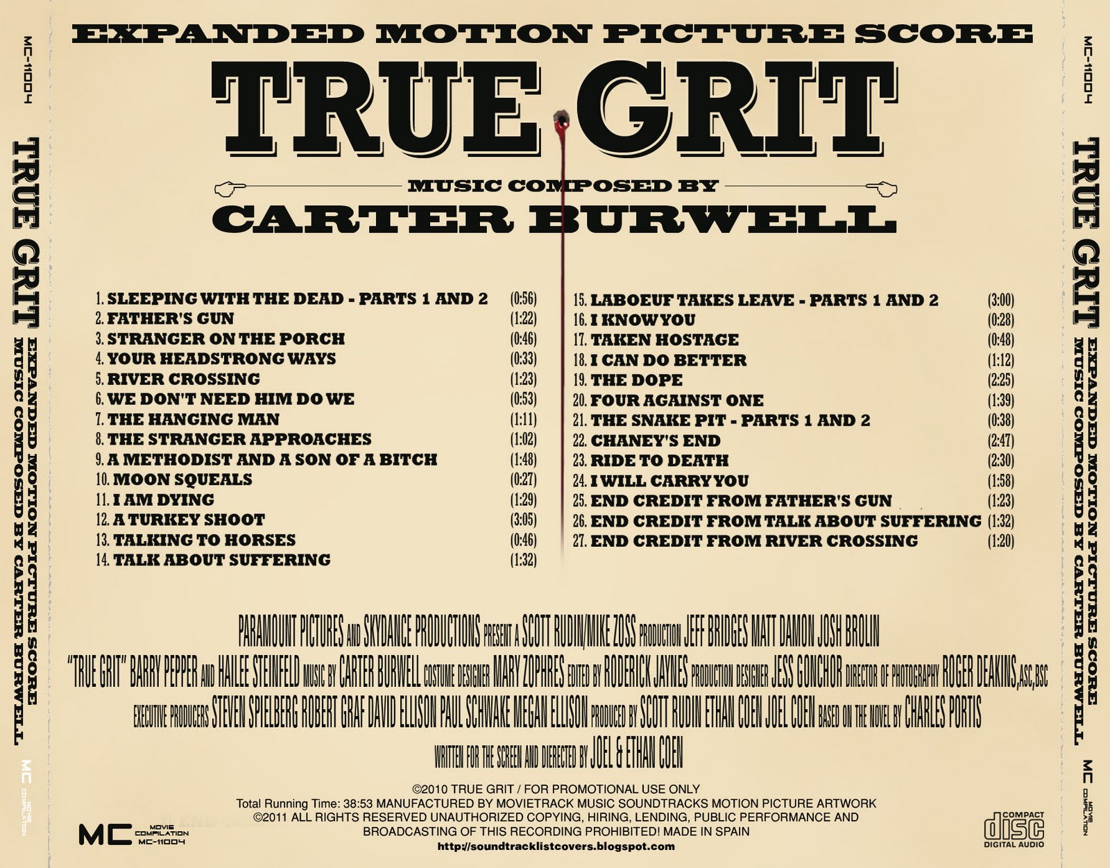 carter burwell true grit soundtrack