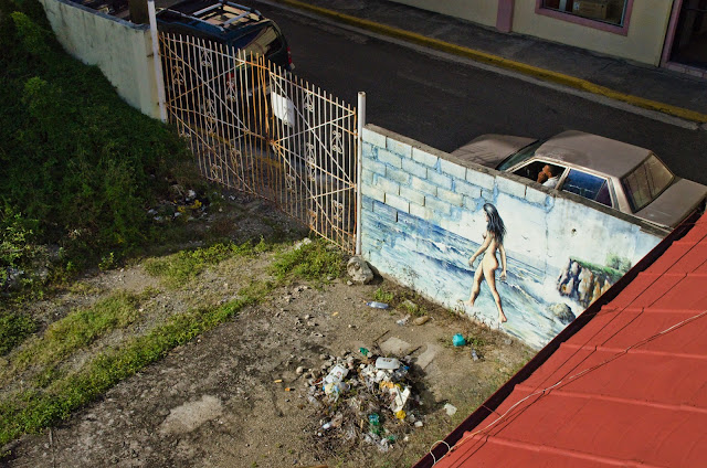 street art naked lady on beach Puerto plata