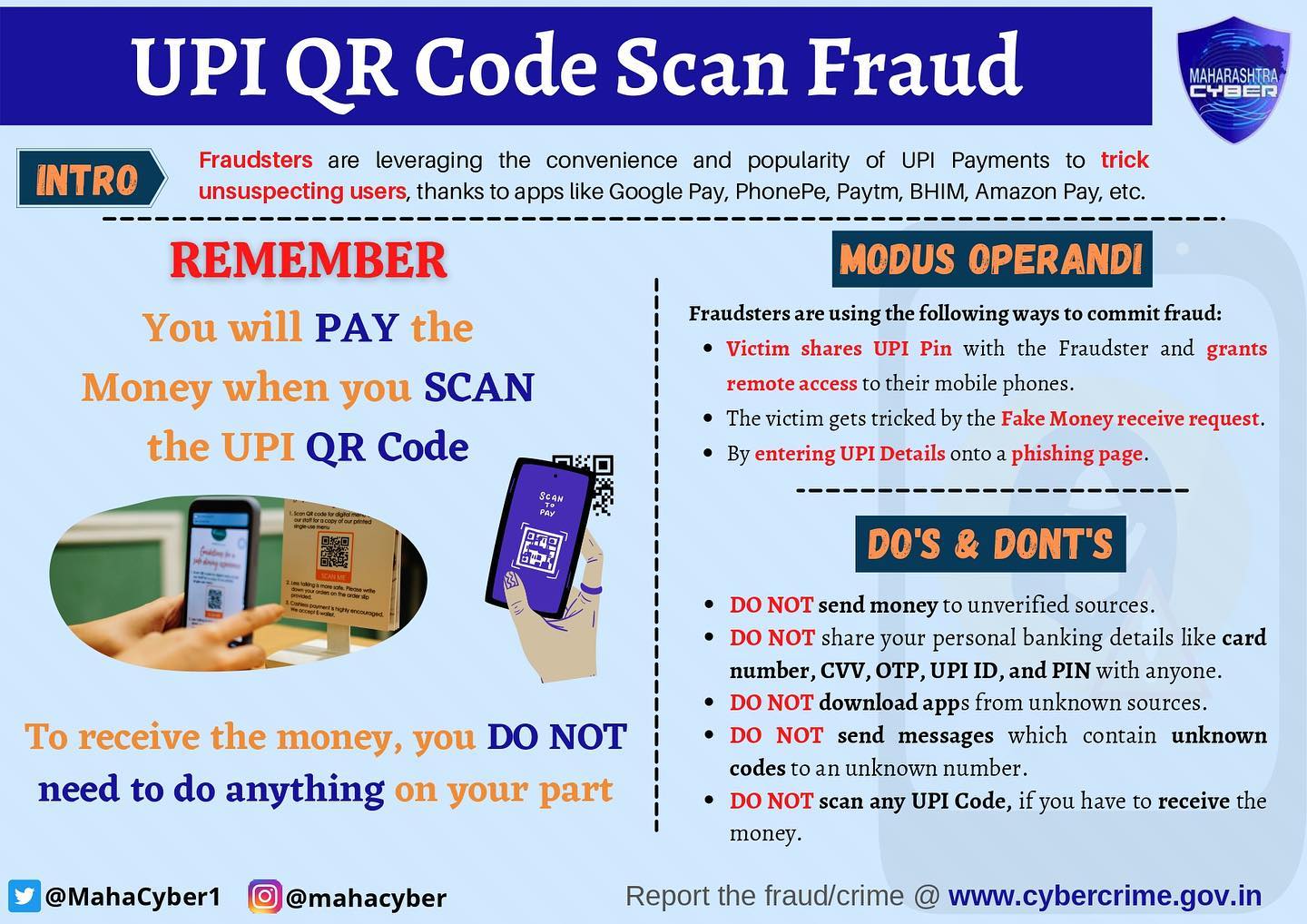 Beware of UPI Qr Code Scan Fraud