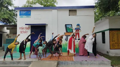 चंदौली : प्राथमिक विद्यालय सरने में 11वीं अंतर्राष्ट्रीय योग दिवस का भव्य आयोजन